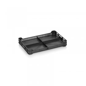 Lada Transport Pentru Zmeura 392 x 258 x 53 mm, Material PP Reciclat, Neagra-Lazi Pentru Transport