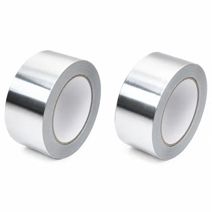 Banda Adeziva Din Aluminiu 50 mm x 50 m x 60 my, Adeziv Cauciuc sintetic, Culoare Argintiu-Benzi Adezive Aluminiu