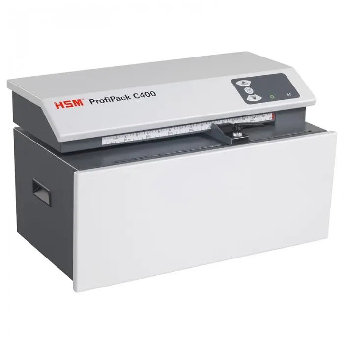 Tocator Carton HSM ProfiPack Model HSM C400, Latime Carton 415 mm, Grosime Carton 10 mm, Viteza de Taiere 135 mm/s, Putere 700 W, Aspirator NU