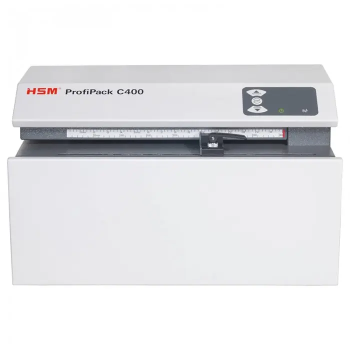 Tocator Carton HSM ProfiPack Model HSM C400, Latime Carton 415 mm, Grosime Carton 10 mm, Viteza de Taiere 135 mm/s, Putere 700 W, Aspirator NU