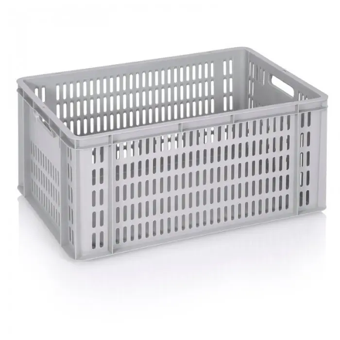 copy of Lada Transport Euroline 600 x 400 x 300 mm, Baza Solida, Pereti Ventilati, Material PP Virgin, Gri