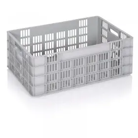 copy of Lada Transport Euro 600 x 400 x 235 mm, Baza Solida Pereti Ventilati, Material PP Virgin, Gri