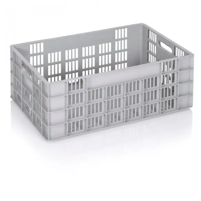 copy of Lada Transport Euro 600 x 400 x 235 mm, Baza Solida Pereti Ventilati, Material PP Virgin, Gri
