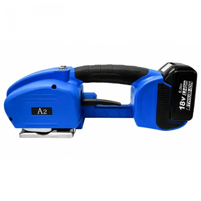 Aparat De Legat Banda PP/PET Cu Acumulator Origine Italia, Acumulator Bosch 18V, 4Ah, Banda PP / PET 13-16 mm, Grosime Banda 0.50-1.20 mm, Maner DA, Greutate 3.9 kg, Sistem Sigilare Prin Frictiune