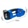 Aparat De Legat Banda PP/PET Cu Acumulator Origine Italia, Acumulator Bosch 18V, 4Ah, Banda PP / PET 13-16 mm, Grosime Banda 0.50-1.20 mm, Maner DA, Greutate 3.9 kg, Sistem Sigilare Prin Frictiune