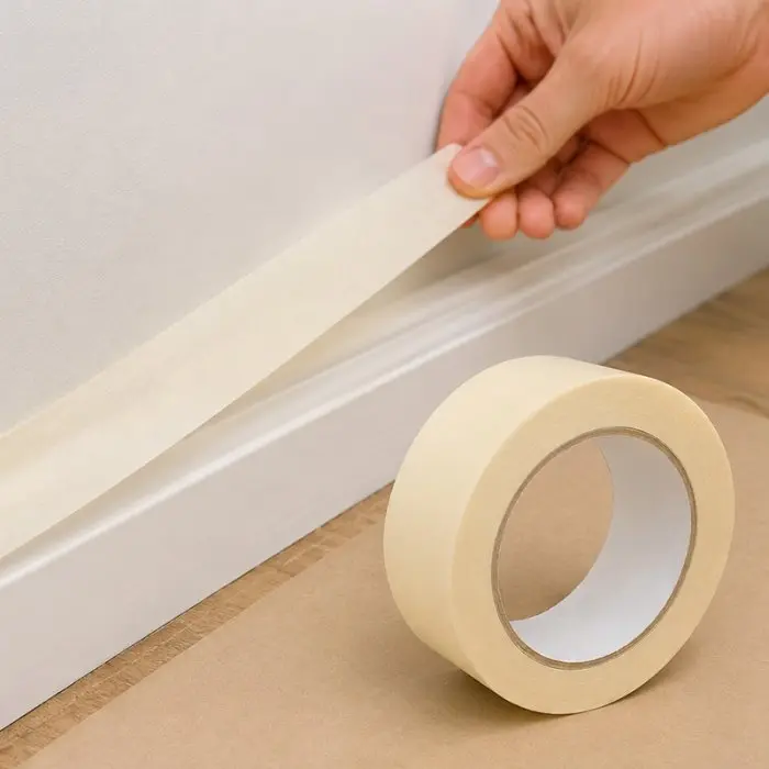 Banda Adeziva Mascare Lungime 30 m, Latime 48 mm, Temp Max °C 60, Material Hartie, Culoare Galben-Benzi Adezive Din Hartie