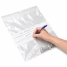 Pungi Plastic Cu Fermoar Si Benzi De Scriere 150 x 180 mm, 50 My, Buc / Pachet 100-Pungi Cu Inchidere Zip Sau Slider