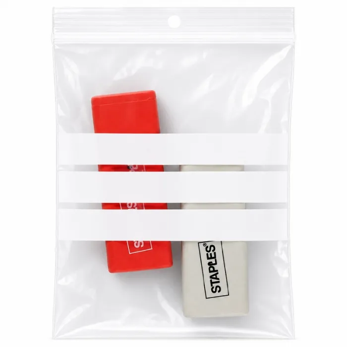 Pungi Plastic Cu Fermoar Si Benzi De Scriere 150 x 180 mm, 50 My, Buc / Pachet 100-Pungi Cu Inchidere Zip Sau Slider