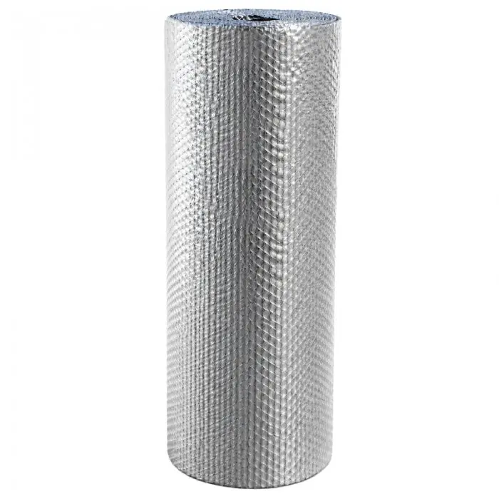 Folie Cu Bule Mici Aluminizata Latime 1000 mm, Lungime 50 m, Straturi 3, Grosime 60 my, Culoare Argintiu-Folie Cu Bule De Aer...