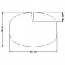 Profil Din Spuma PEE, Tip Edge Pad Lungime 1000 mm, Dimensiuni A-B-C 45 x 60 x 25 mm, Culoare Verde, Metri / Pachet 40-Poliet...