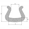 Profil Din Spuma PEE, U Tulip Lungime 2000 mm, Dimensiuni A-B-C-D 41 x 12 x 25 x 47 mm, Culoare Verde, Metri / Pachet 160-Pol...