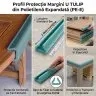 Profil Din Spuma PEE, U Tulip Lungime 1000 mm, Dimensiuni A-B-C-D 16 x 7 x 3 x 29 mm, Culoare Verde, Metri / Pachet 100-Polie...