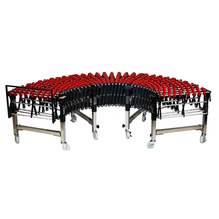Conveior Pliabil Cu Role Si Roti, Lungime variabila 1200-4500 mm, Latime 500 mm-Accesorii Masini Pentru Ambalat Colete