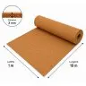 Izolator Pluta Naturala ECO, 10 m²/rola Lungime 10 m, Latime 1 m, Grosime 3 mm, Material Pluta, Culoare Maro