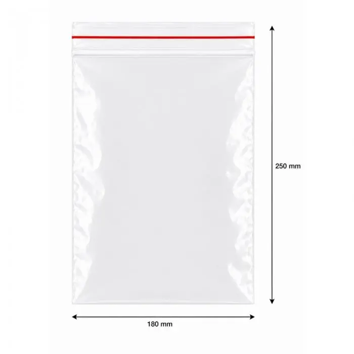 Pungi Cu Fermoar Ziplock, Economic, 180 x 250 mm, 40 my, Buc / Pachet 100-Pungi Cu Inchidere Zip Sau Slider