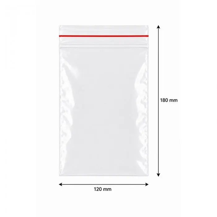 Pungi Cu Fermoar Ziplock, Economic, 120 x 180 mm, 40 My, Buc / Pachet 100-Pungi Cu Inchidere Zip Sau Slider