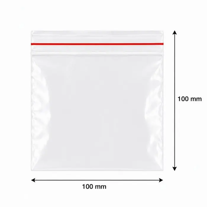 Pungi Cu Fermoar Ziplock, Economic, 100 x 100 mm, 40 My, Buc / Pachet 100-Pungi Cu Inchidere Zip Sau Slider