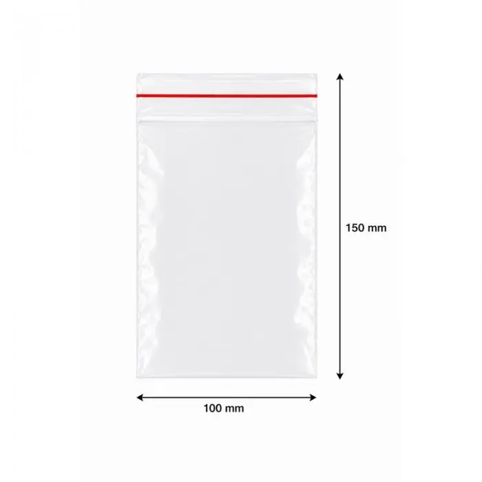 Pungi Cu Fermoar Ziplock, Economic, 100 x 150 mm, 40 My, Buc / Pachet 100-Pungi Cu Inchidere Zip Sau Slider