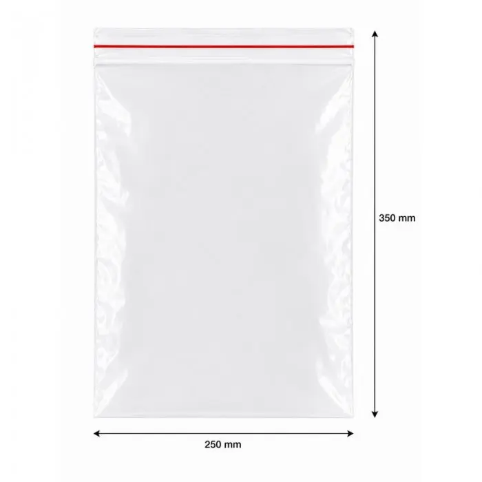 Pungi Cu Fermoar Ziplock, Economic, 250 x 350 mm, 40 My, Buc / Pachet 100-Pungi Cu Inchidere Zip Sau Slider