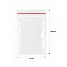 Pungi Cu Fermoar Ziplock, Economic, 70 x 100 mm, 40 My, Buc / Pachet 100-Pungi Cu Inchidere Zip Sau Slider