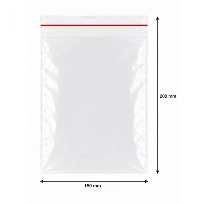 Pungi Cu Fermoar Ziplock, Standard, 150 x 200 mm, 50 my, Buc / Pachet 100-Pungi Cu Inchidere Zip Sau Slider