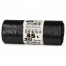 Saci Menajeri Din LDPE Reciclat Tip Sac Subtire, Litri 35, Grosime 15 my, Dimensiuni 500x600 mm, Culoare Negru, Saci/Rola 20-...