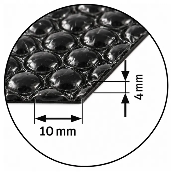 Folie Cu Bule Mici Neagra Latime 1000 mm, Lungime 25 m, Straturi 2, Grosime 70 my-Folie Cu Bule De Aer Mici
