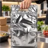 Punga Termoizolanta Cu Fermoar Isothermal Pouch Dimensiuni 200  X 250 mm, Clapeta 70 mm, Culoare Argintiu, Tip Cu Maner si Zip