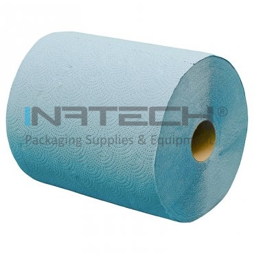 Промышленный рулон бумаги длиной 150 м, 1 слой, промышленное использование, цвет синий