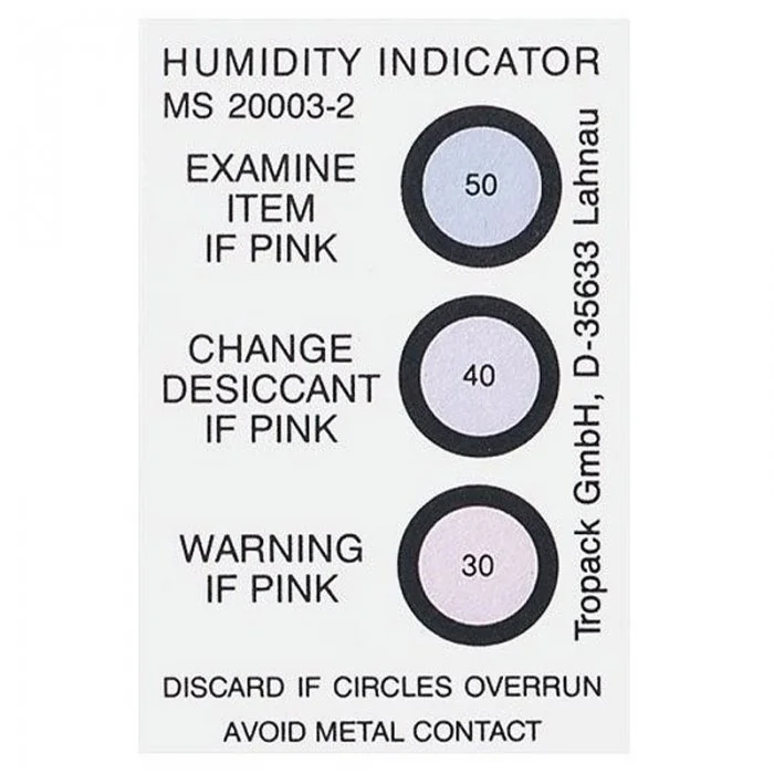 Cartela Indicator Umiditate Forma Rotunda, Indicatori Umiditate 30% , 40% , 50%, Diametru 89 +/- 2mm mm, Schimbare Culoare St...