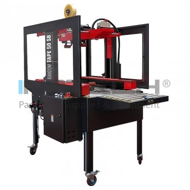 Машина для упаковки коробок Random Tape со скоростью упаковки 20 м/мин, тип ленты BOPP / PVC / Kraft, вес 250 кг, питание 220 В - 50/60 Гц, максимальный размер коробки (мм) 480 х 500 мм.