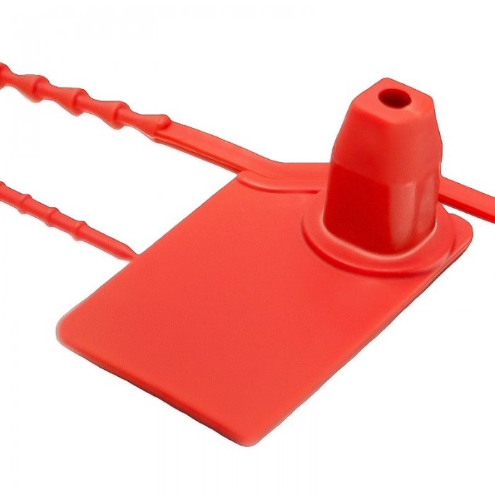 Sigilii De Securitate Lungime 155 mm, Dimensiuni 35x20 mm, Forta de Rupere 15 Kg, Culoare Rosu, Buc / Pachet 5-Accesorii Depozit