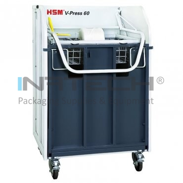 Пресс для упаковки отходов размером 810 x 735 x 1280 мм, максимальный вес балы (кг) 40, высота загрузки (мм) 1015, материал упаковки пластик/картон, размер балы (мм) 800 x 600 x 800.