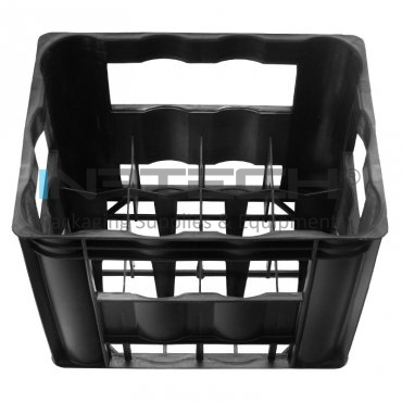 Транспортная коробка Lada для 12 бутылок, внешние размеры 400 x 300 x 340 мм, материал - переработанный полипропилен, вес 1,6 кг, цвет черный.