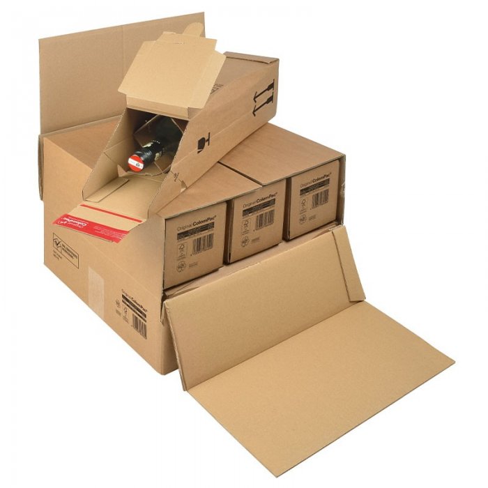 Cutie Transport Sticle De Vin ColomPac ®-Cutii Din Carton Pentru Sticle De Vin