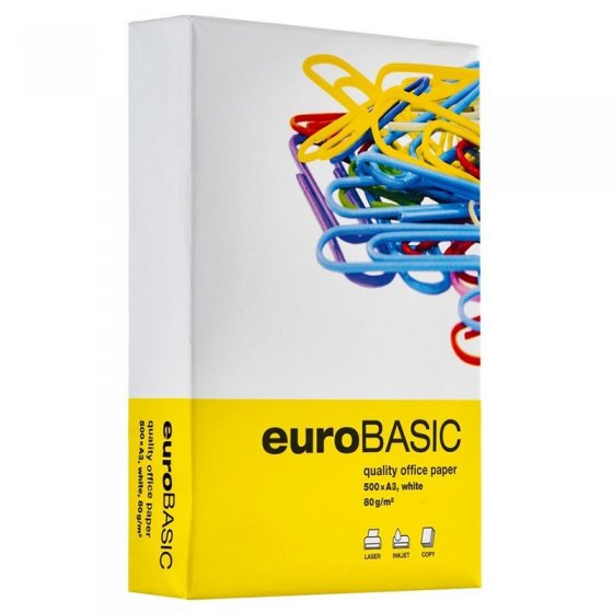 Hartie Copiator A3 Eurobasic, 80 g/mp, 500 coli/top