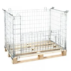 Boxpaleti Metalici Cu Fixare Pe Europalet, Lungime 1200 mm, Latime 800 mm, Inaltime 1000 mm, Greutate 31 kg, Stivuibil DA, In...