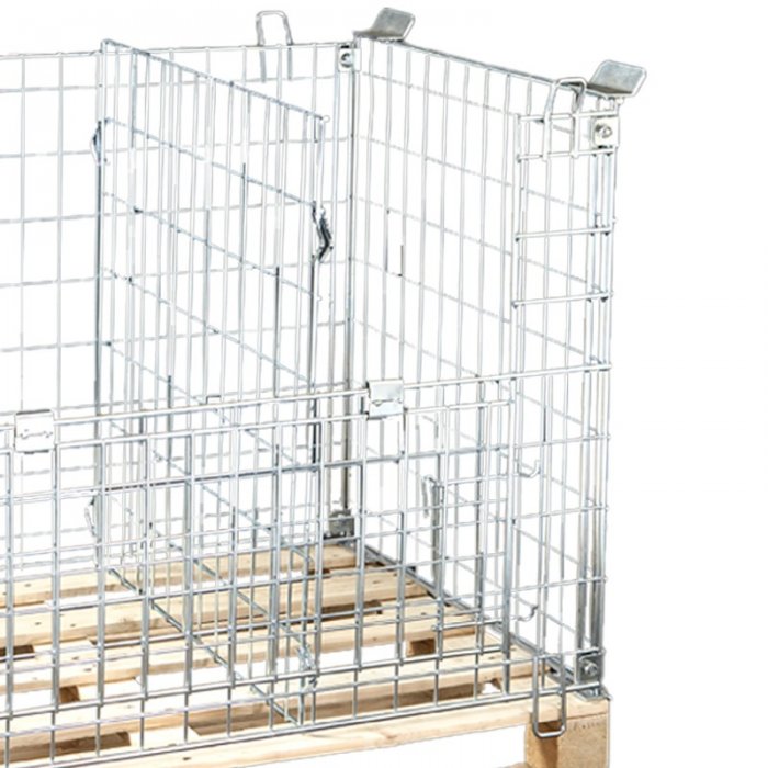 Boxpaleti Metalici Cu Fixare Pe Europalet, Lungime 1200 mm, Latime 800 mm, Inaltime 1000 mm, Greutate 31 kg, Stivuibil DA, In...