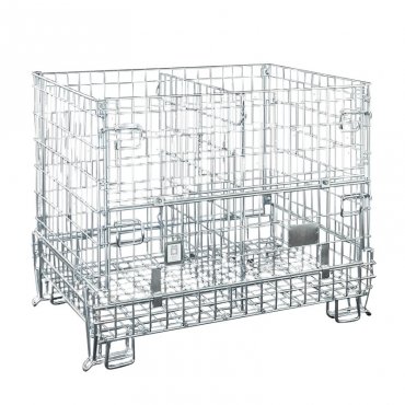 Boxpaleti Metalici Cu Picioare, Lungime 1200 mm, Latime 800 mm, Inaltime 1000 mm, Greutate 54 kg, Stivuibil DA, Incarcare optima 800 kg, Pliabil DA