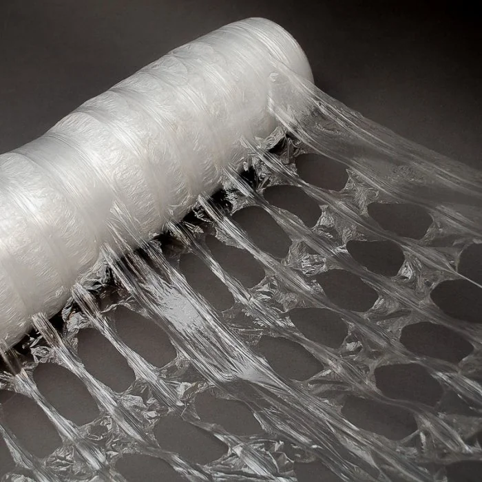 Folie Stretch Perforata, Anticondens, 420 mm, 1,65 kg Lungime 425 m, Latime 420 mm, Greutate 1.65 kg, Culoare Transparent-Fol...