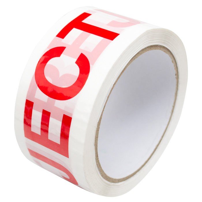 Banda Adeziva Personalizata REJECT, 50 mm x 66 m Lungime 66 m, Latime 50 mm, Culoare Rosu / Alb, Silentios Da-Benzi Adezive P...