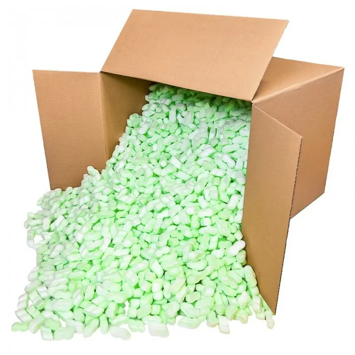 Fulgi Din Polistiren Ambalare Cutie 100 Litri, Material Polistiren Expandat, Culoare Verde-Materiale Pentru Umplerea Golului ...