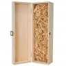 Cutie Din Lemn Pentru 1 Sticla De Vin Lungime 335 mm, Latime 95 mm, Inaltime 95 mm, Capac Cu balamale, Material Lemn, Culoare...