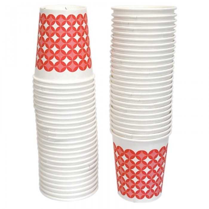 Pahar Carton 8 oz Pentru Bauturi Calde, Imprimare Stea, 50 buc/set Ambalare 50 buc/set, Volum Oz 8, Culoare Imprimare Stea-Pa...