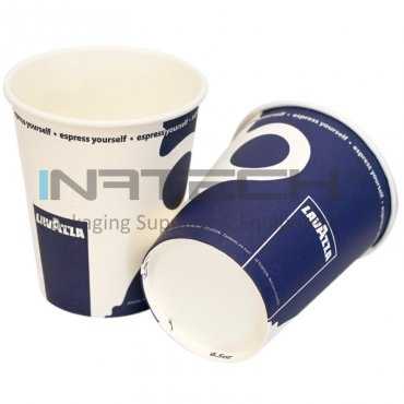 Стаканчик картонный 6.5 унций для автоматов, надпись Lavazza, вендинг, 100 шт./упаковка. Упаковка 100 шт./упаковка, объем унций 6.5, цвет надписи Lavazza.