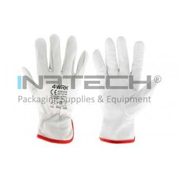 Рабочие перчатки 4DRIVER Размер 10/XL, Материал козья кожа, Вес 37GR/Перчатка гр, Цвет Белая кожа