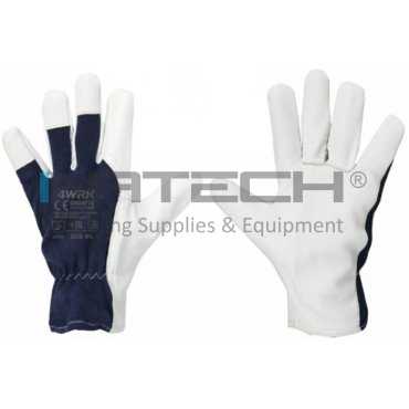 Рабочие перчатки GRANITE размер 10/XL, Материал белая кожа-ткань темно-синий, Вес 29ГР/перчатка гр, Цвет белая кожа-ткань темно-синий.