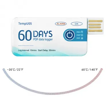 Цифровой термометр TempU05 - Мониторинг температуры Размеры 67 X 28 X 5,5 мм, Вес 12 гр