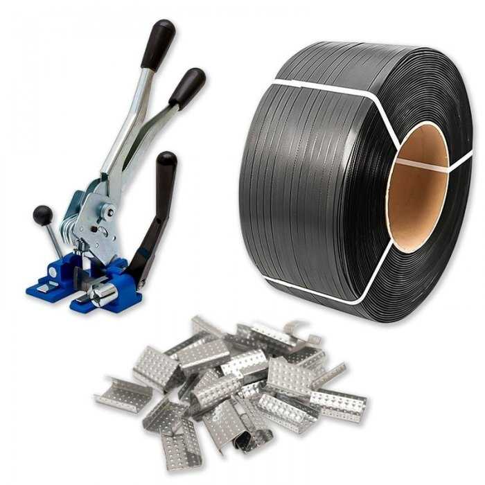 Pachet Aparat Legat Banda + Banda PP 16 mm + Capse 16 mm + Cutter uz industrial-Pachete PROMO