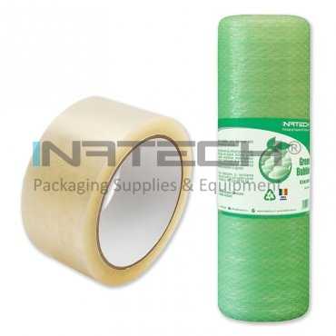 Pachet Folie Cu Bule 1 x 25 m, 40 my + Banda Adeziva Acrilica